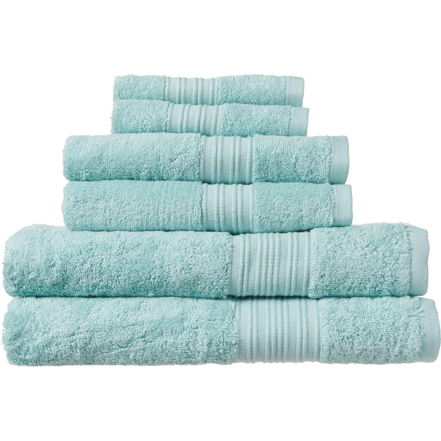 Eddie Bauer Antibacterial Denali Bath Towel Set 6 Piece In Aqua~p~89wnf 04~1500.2 