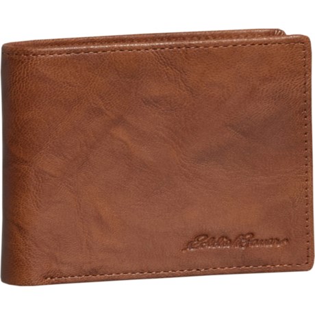 Eddie Bauer Antique Leather Bifold Wallet (For Men) in Tan