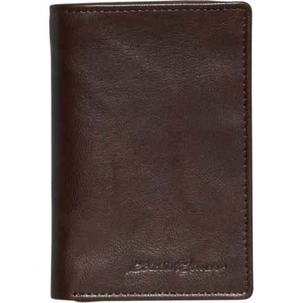 Eddie Bauer Antique Leather Trifold Wallet (For Men) in Brown