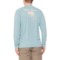Eddie Bauer Bear Graphic Sun Crew Neck Shirt - UPF 50, Long Sleeve in Stone Blue