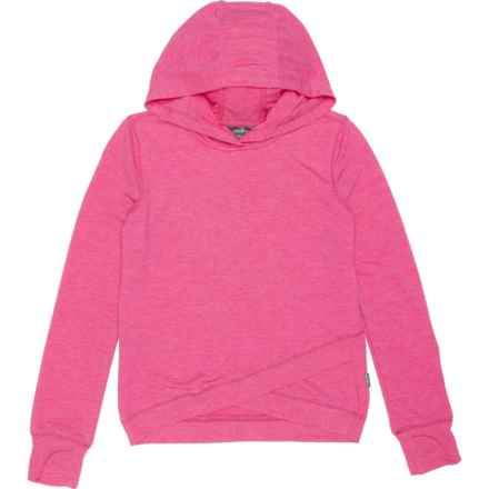 Eddie Bauer Big and Little Girls Infinity Crisscross Hoodie in Azalea