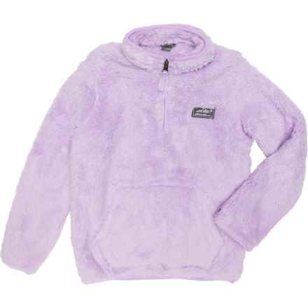 Eddie Bauer Big and Little Girls Sherpa Fleece Jacket - Zip Neck in Aster