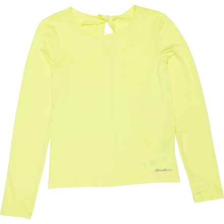 Eddie Bauer Big and Little Girls Trail Twist-Back Shirt - Long Sleeve in Cactus