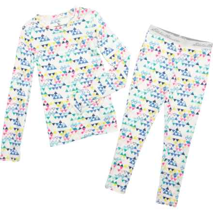 Eddie Bauer Big Boys and Girls Base Layer Set - Long Sleeve in Egret