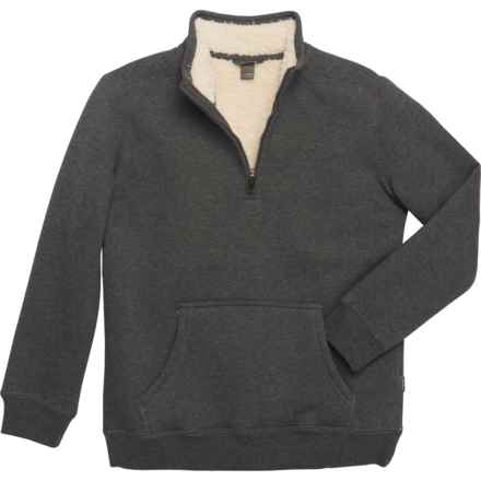 Eddie Bauer Big Boys Faux Shearling-Lined Radiator Jacket - Zip Neck in Charcoal