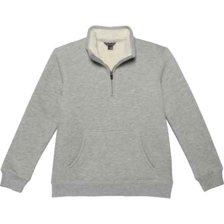 Eddie Bauer Big Boys Faux Shearling-Lined Radiator Jacket - Zip Neck in Gray Heather