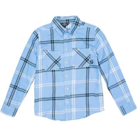Eddie Bauer Big Boys Flannel Shirt - Long Sleeve in Blue