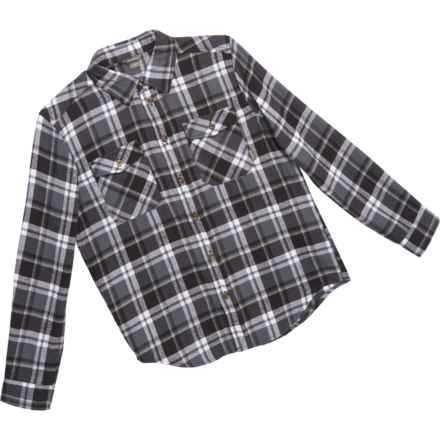Eddie Bauer Big Boys Flannel Shirt - Long Sleeve in Onyx