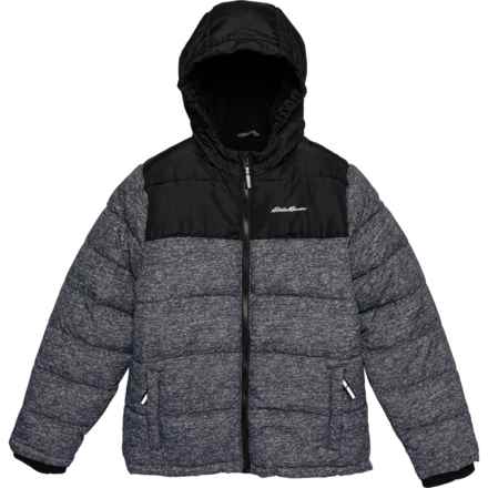 Eddie Bauer Big Boys Quilted Heavyweight Jacket - Insulated in Charcoal Heather