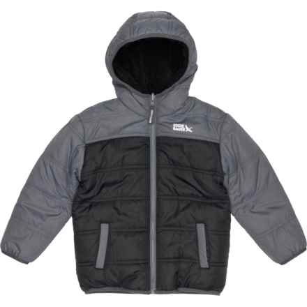 Eddie Bauer Big Boys Reversible Puffer Jacket - Insulated in Black Onyx