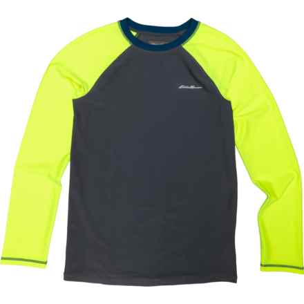 Eddie Bauer Big Boys Sea Spray Rash Guard - Long Sleeve in Sailor Blue