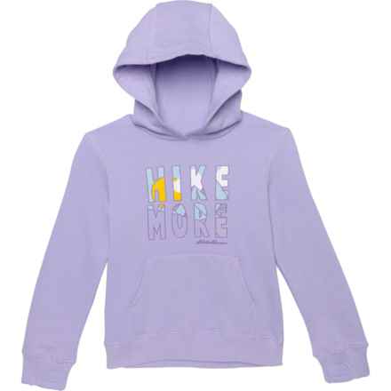 Eddie Bauer Big Girls Graphic Camp Fleece Hoodie in Lavender