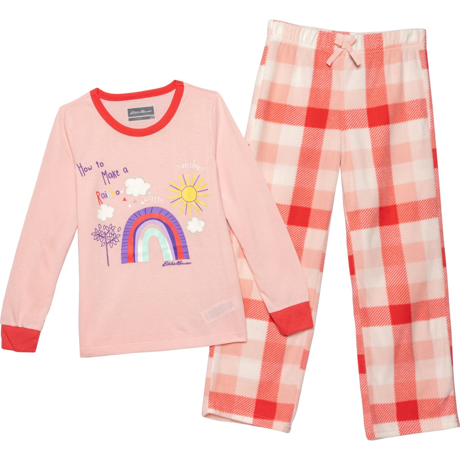 Eddie Bauer Big Girls Quest Jersey and Fleece Pajamas - Long