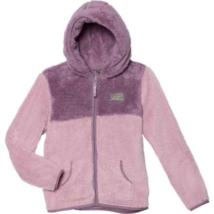 Eddie Bauer Big Girls Quest Plush Fleece Hooded Jacket in Lilac