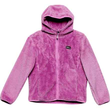 Eddie Bauer Big Girls Quest Plush Fleece Hooded Jacket in Orchid
