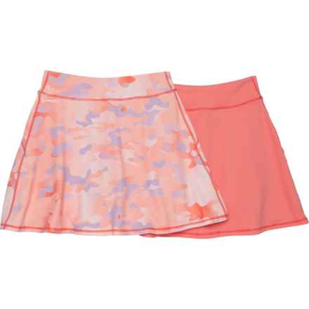 Eddie Bauer Big Girls Trail Active Skorts - 2-Pack, Built-In Shorts in Dark Pink