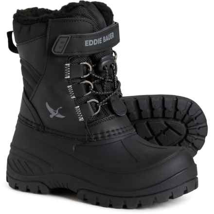 Eddie Bauer Boys and Girls Bruneau Pac Boots - Waterproof, Insulated in Black