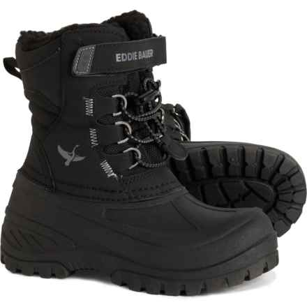 Eddie Bauer Boys Bruneau Pac Boots - Waterproof, Insulated in Black