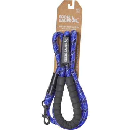 Eddie Bauer Braided Reflective Rope Dog Leash with Foam Handle - 6’ in Royal Blue