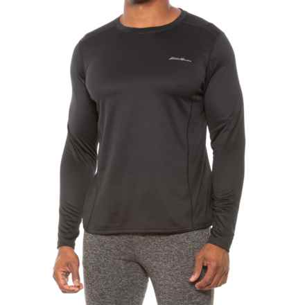 Eddie Bauer Brushed Back Mesh Base Layer Top - UPF 25+, Long Sleeve in Black