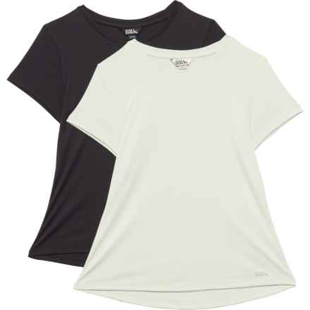 Eddie Bauer Cedar T-Shirt - 2-Pack, UPF 50, Short Sleeve in Celadon/Black