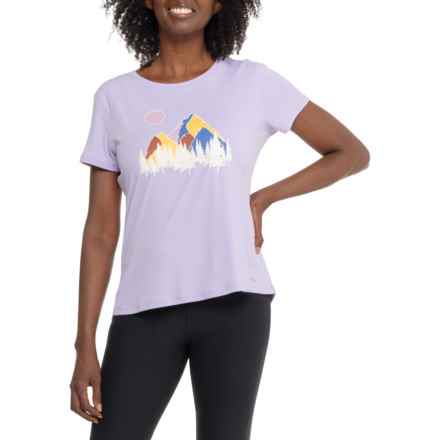 Eddie Bauer Cedar T-Shirt - UPF 50, Short Sleeve in Pastel Lilac