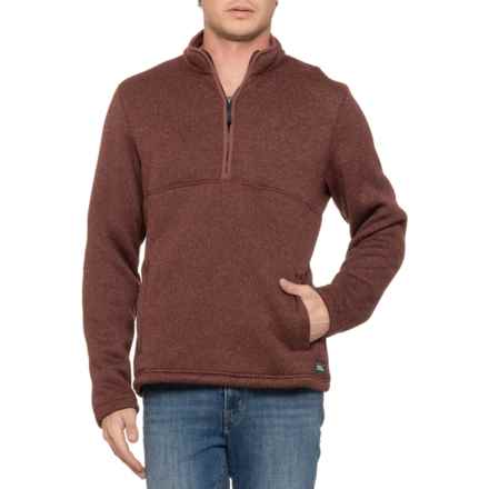 Eddie Bauer Channel Sweater - Zip Neck in H. Andorra