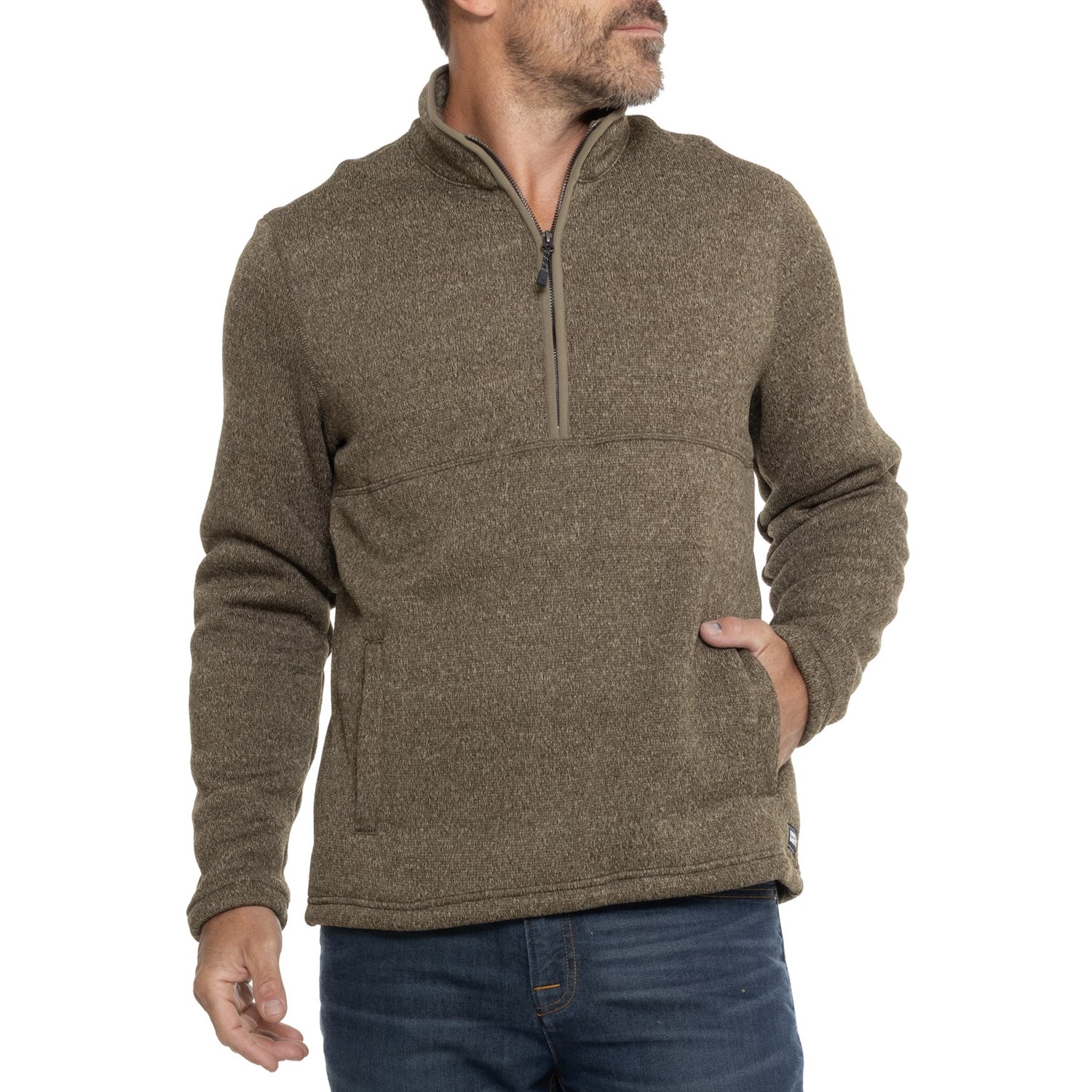 (取寄) エディーバウアー チャンネル セーター - ジップ ネック Eddie Bauer Channel Sweater - Zip Neck  H. Covert Green Eddie Bauer Channel Sweater - Zip Neck - Save 55%