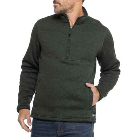 Eddie Bauer Channel Sweater - Zip Neck in H. Deep Forest
