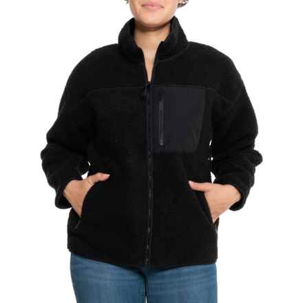 Eddie Bauer Chilali Faux Shearling Jacket in Blck