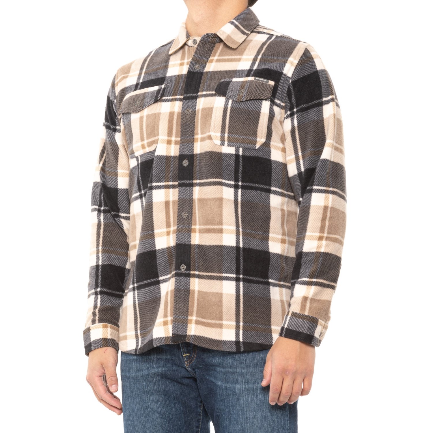 Eddie Bauer Chutes Microfleece Shirt Jacket (For Men) Save 62