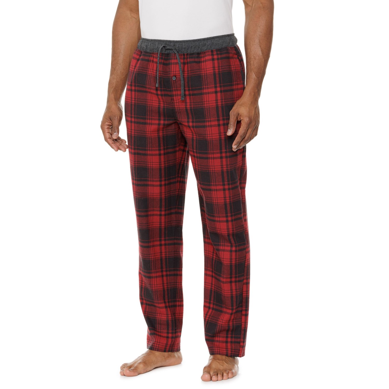 Eddie Bauer Contrast Band Classic Flannel Pants - Save 40%