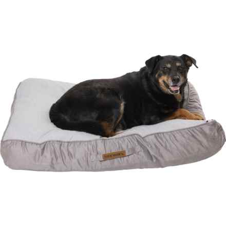 Eddie Bauer Dayton Faux-Suede Dog Bed - 42x30x6” in Gray