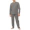 Eddie Bauer Dream Knit Lounge Henley Shirt and Pants Set - Long Sleeve in Charcoal