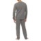 6NMAV_2 Eddie Bauer Dream Knit Lounge Henley Shirt and Pants Set - Long Sleeve