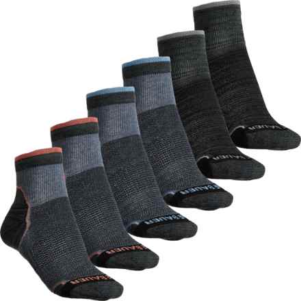 Eddie Bauer Dura Dri Free Run Socks - 6-Pack, Quarter Crew (For Women) in Charcoal
