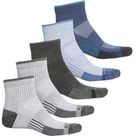 Eddie Bauer Eco Cotton Socks - 5-Pack, Quarter Crew (For Men) in Black/Blue Assorted