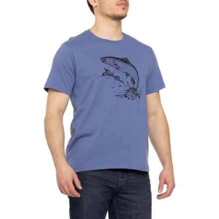 Eddie Bauer Eddie’s Fishing Camp Graphic T-Shirt - Short Sleeve in Bluebird