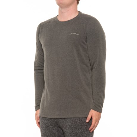 Eddie Bauer Explorer Fleece Merino Wool Base Layer Top - UPF 50, Long Sleeve in Heather Grey