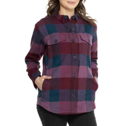 Eddie Bauer Faux Shearling Lined Jacket in Eggplant