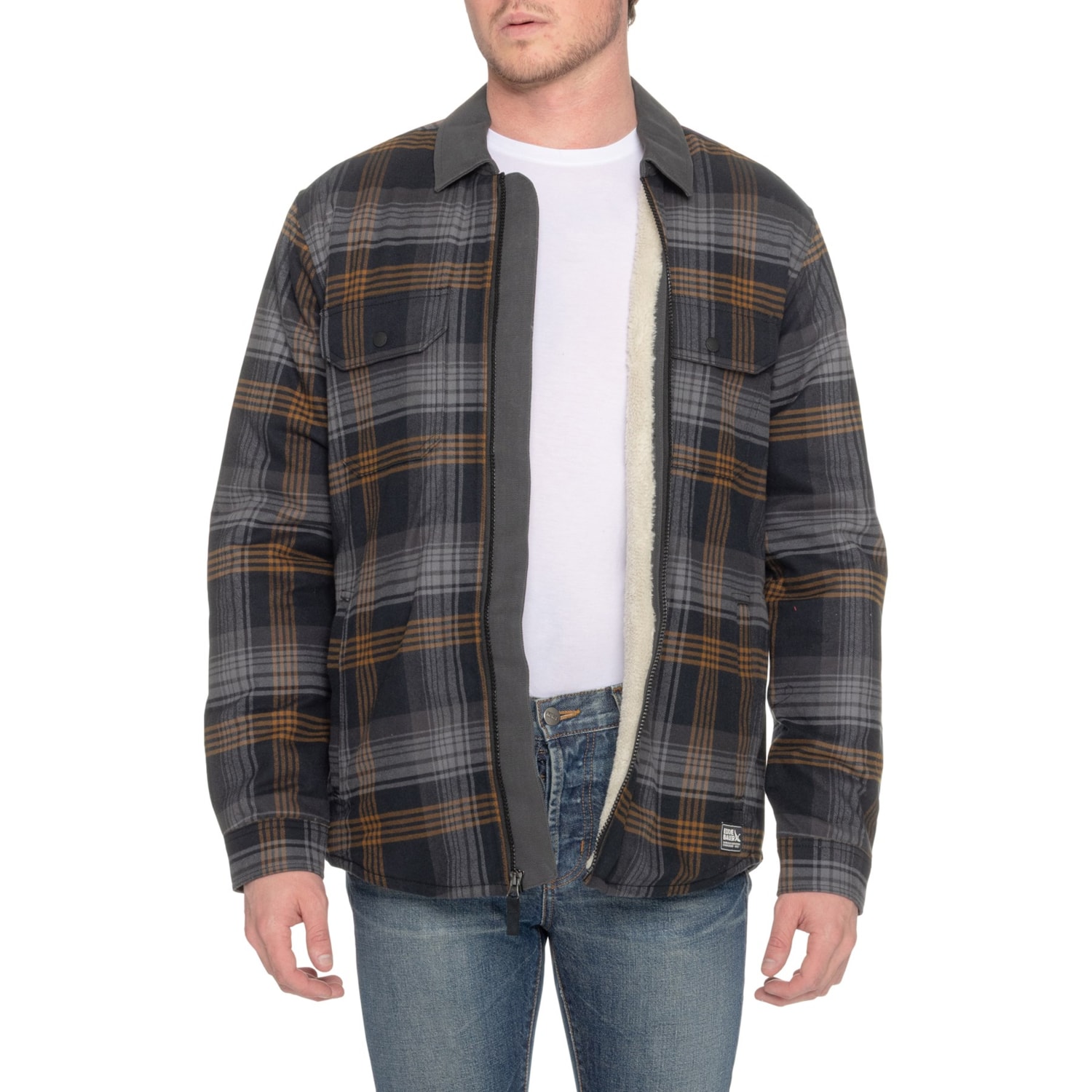 Eddie Bauer Faux Shearling Lined Shirt Jacket - Save 50%