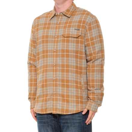 Eddie Bauer Fleece-Lined Flannel Shirt Jacket - Insulated in Tawny