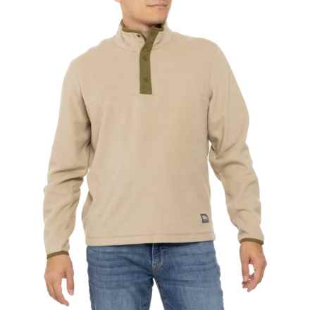 Eddie Bauer Fleece Shirt - Snap Neck, Long Sleeve in Light Khaki