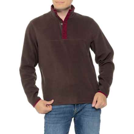 Eddie Bauer Fleece Shirt - Snap Neck, Long Sleeve in Pinecone