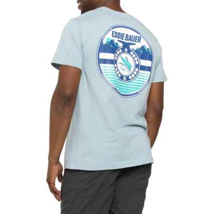 Eddie Bauer Fly Fish T-Shirt - Short Sleeve in Seablue