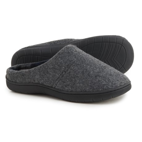 mens fleece scuff slippers