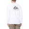Eddie Bauer Graphic Sun Crew Neck Shirt - UPF 50, Long Sleeve in White Camp