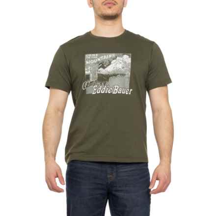 Eddie Bauer Graphics Throwback Camp T-Shirt - Short Sleeve in Mint