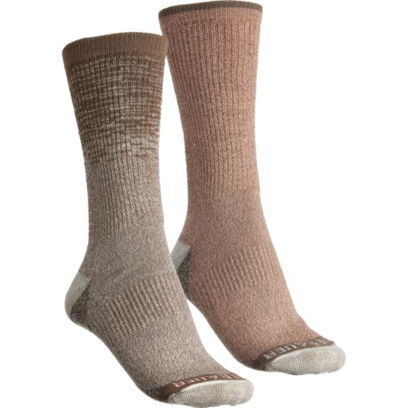 Eddie Bauer Half-Cushion Midweight Socks - 2-Pack, Crew (For Women) in Brown Multi 1