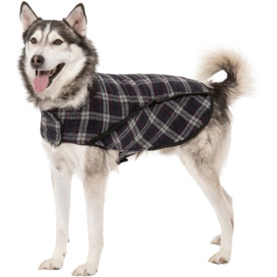 eddie bauer buffalo plaid dog coat